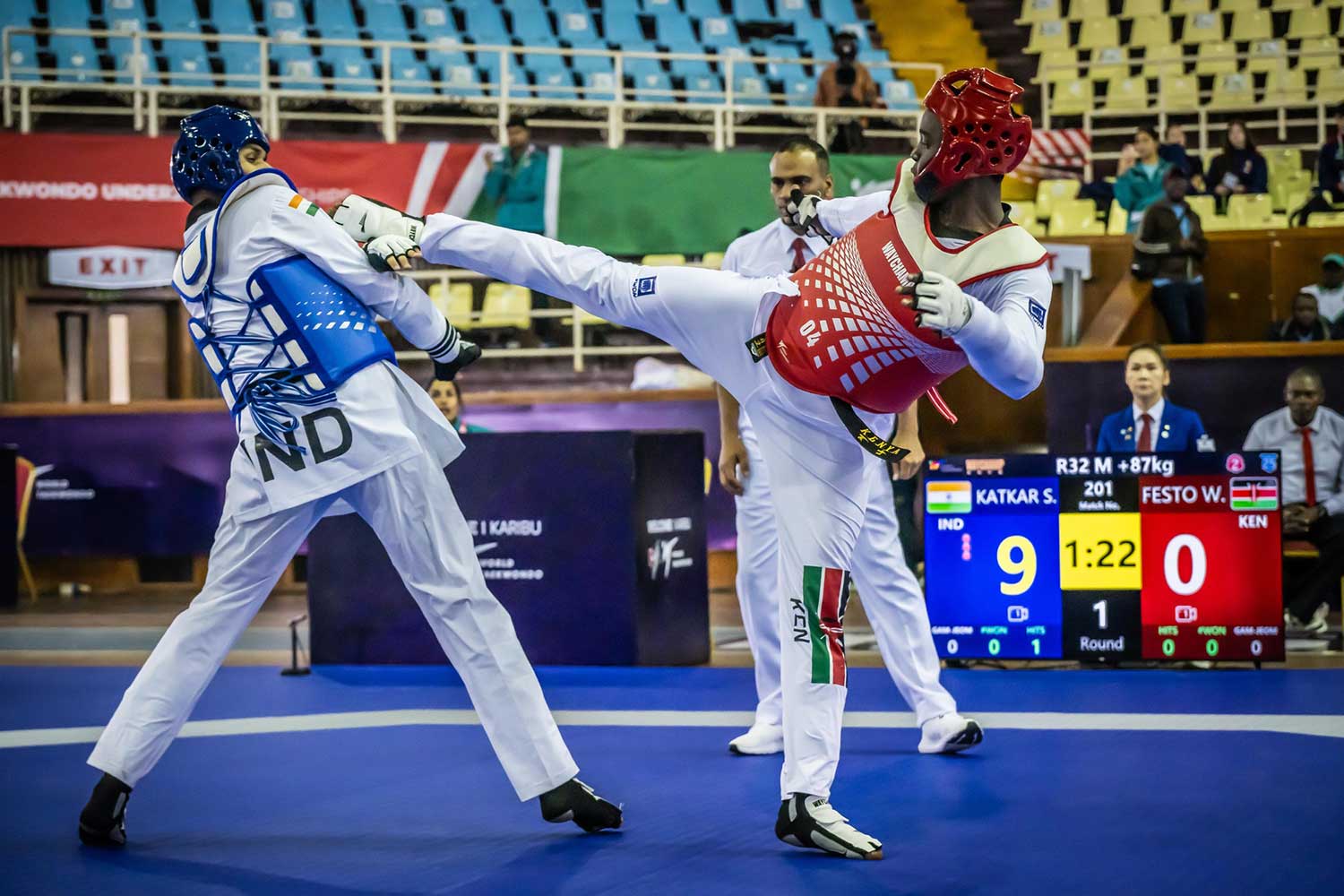 Taekwondo training